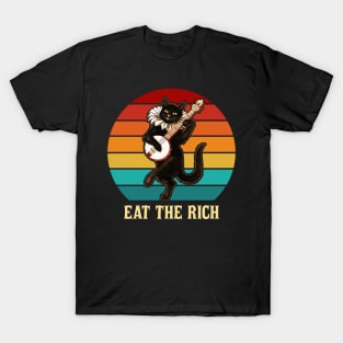 Eat The Rich Banjo Cat T-Shirt